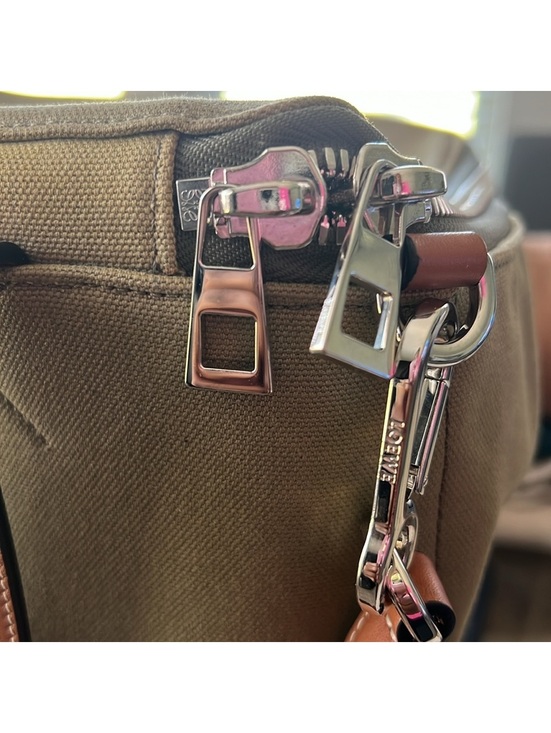 LOEWE Calfskin Small Goya Backpack in Olive Green, EXCELLENT! main image 7